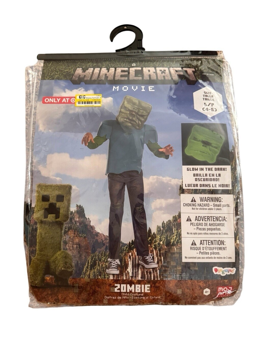 Disguise Minecraft Zombie Costume Size 4-6